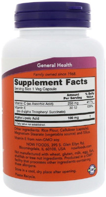 

Now Foods Now Foods, Alpha Lipoic Acid,(120 mg)
