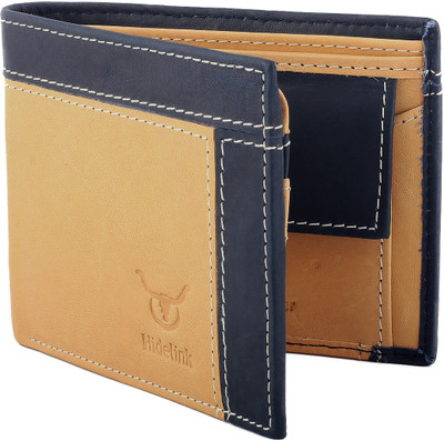 

Hidelink Men Tan Genuine Leather Wallet(7 Card Slots)