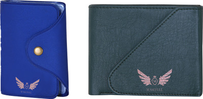 

Martell Men Green Artificial Leather Wallet(6 Card Slots), Blue
