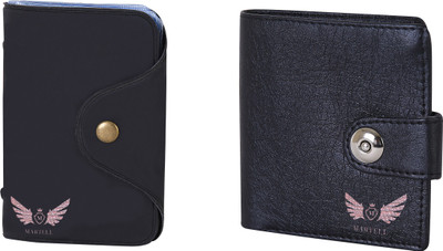 Martell Men Black Artificial Leather Wallet(6 Card Slots)