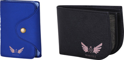 

Martell Men Black Artificial Leather Wallet(6 Card Slots), Blue