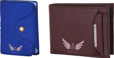 

Martell Men Black Artificial Leather Wallet(6 Card Slots), Blue