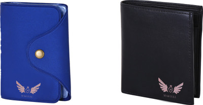 

Martell Men Black Artificial Leather Wallet(6 Card Slots), Blue