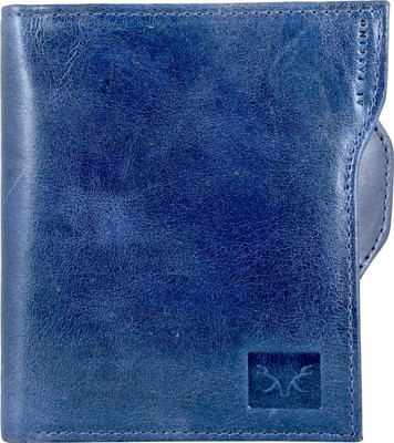 

Adam Zac Men Blue Genuine Leather Wallet(8 Card Slots)