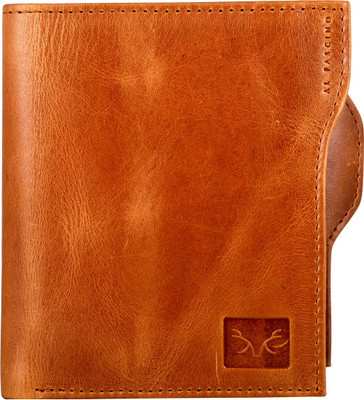

Bizarre Kraftz Men Tan Genuine Leather Wallet(8 Card Slots)