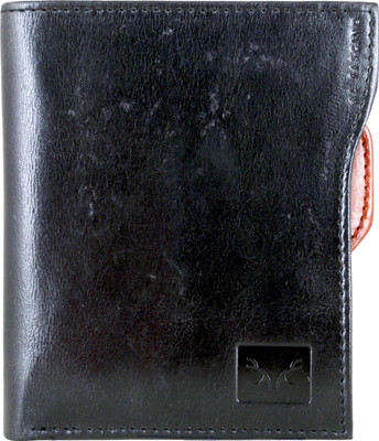 

Adam Zac Men Black Genuine Leather Wallet(8 Card Slots), Black-brown