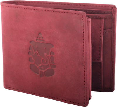 

Hidelink Men Brown Genuine Leather Wallet(7 Card Slots), Cherry brown