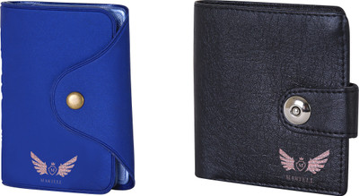 

Martell Men Black Artificial Leather Wallet(6 Card Slots), Blue