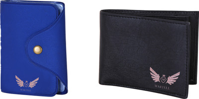 

Martell Men Black Artificial Leather Wallet(6 Card Slots), Blue