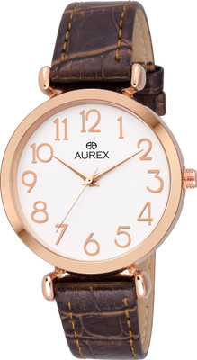 Aurex AWESOME SLIM WHITE DIAL GIRL'S Analog Watch  - For Women