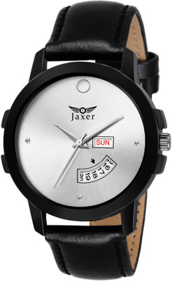 

Jaxer JXRM2112 Silver Day And Date Watch - For Men