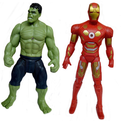 

Speoma GREEN HULK AND IRON MAN AVENGERS SUPERHEROES ACTION FIGURES TOYS FOR KIDS WITH LED LIGHTING(Multicolor)
