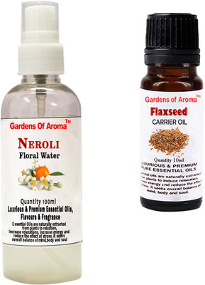 

Gardens Of Aroma Neroli Floral Water And Flaxseed Essential Oil(110 ml)