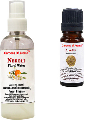 

Gardens Of Aroma Neroli Floral Water And Ajwain Essential Oil(110 ml)