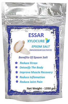 

essar epsom salts for bath, heel pain relief , body pain, back pain , body relaxation with peperment essential oil(1350 g)