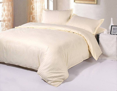 

OM DECOR 180 TC Cotton Double King Printed Bedsheet(Pack of 1, Beige)