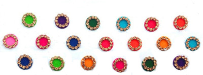 

Shri Ji Collection Multicolor Golden Stone Bindi Forehead Multicolor Bindis(Bengali Bindi)