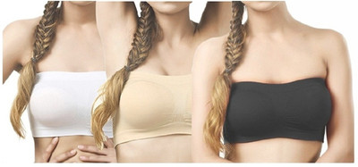 RR Accessories by RR ACCESSORIES BANGALORE RR ACCESSORIES Women Bandeau/Tube Lightly Padded Bra(Multicolor)