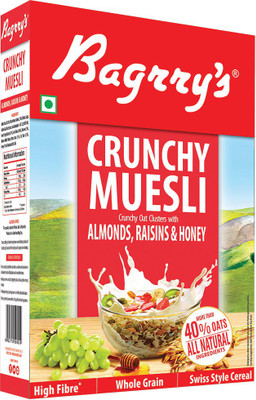 

Bagrry's Crunchy Muesli - Almonds, Raisins & Honey - 500 gm(500 g, Box)