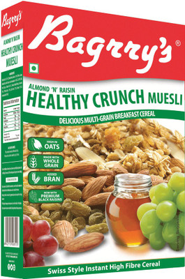 

Bagrry's Almond n Raisin Healty Crunch Muesli, 500Gm(100 g, Box)