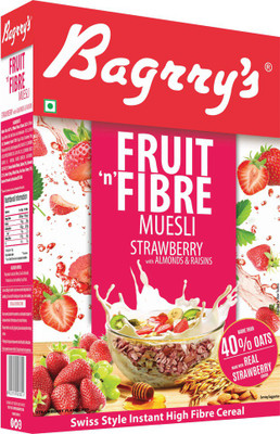 

Bagrry's Fruit N Fibre Muesli, Strawberry, 500g(500 g, Box)