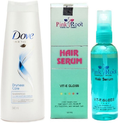 

Pink Root Hair Serum 100ml, Dove Shampoo Large Dryness Care(Set of 2)