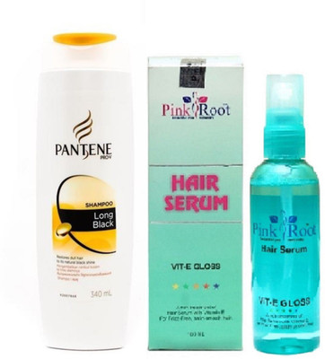 

Pink Root Hair Serum 100ml, Pantene Shampoo Large Long Black(Set of 2)