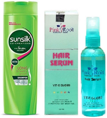 

Pink Root Hair Serum 100ml, Sunsilk Shampoo Large Long & Healthy Growth(Set of 2)
