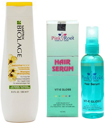

Pink Root Hair Serum 100ml, Matrix Biolage Shampoo SmoothProof 200ml(Set of 2)