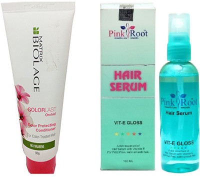 

Pink Root Hair Serum 100ml, Matrix Biolage Conditioner Color Last 98g(Set of 2)