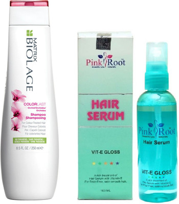 

Pink Root Hair Serum 100ml, Matrix Biolage Shampoo Color Last 250ml(Set of 2)