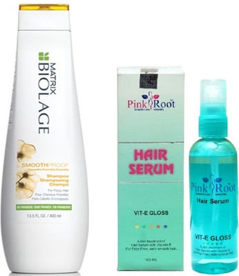 

Pink Root Hair Serum 100ml, Matrix Biolage Shampoo SmoothProof 400ml(Set of 2)