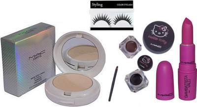 

styling Eyelashes & Mac Lightful Compact & Hello Kitty Gel Eyeliner & Giambattista Valli Lipstick(Set of 4)