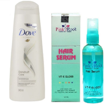 

Pink Root Hair Serum 100ml, Dove Shampoo Large Dandruff Care(Set of 2)