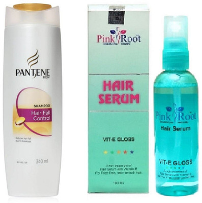 

Pink Root Hair Serum 100ml, Pantene Shampoo Large Hair Fall Control(Set of 2)
