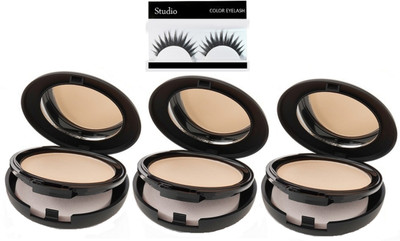

studio Eyelashes, Mac. Fix Powder Plus Compact Pack Of 3 (Set of 4)(Set of 4)