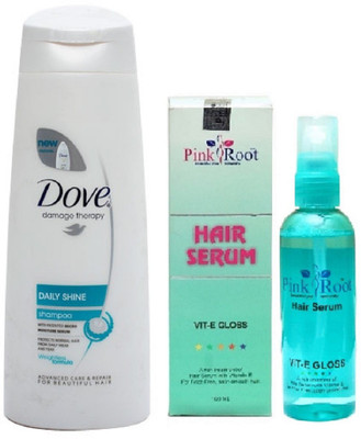 

Pink Root Hair Serum 100ml, Dove Shampoo Large Daily Shine(Set of 2)