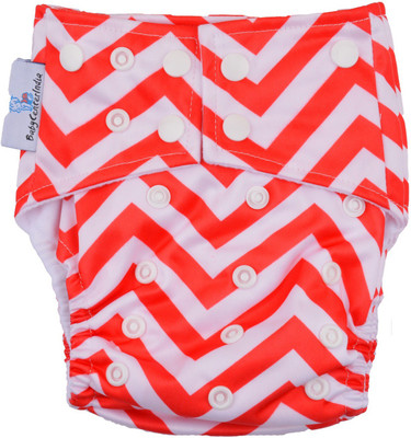 

BabyCenterIndia Reusable Cloth Diaper For Heavy Absorbency : Red and White Color - M