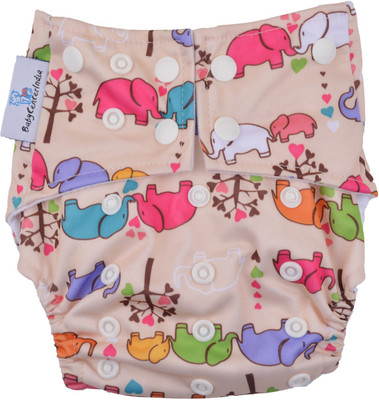 

BabyCenterIndia Reusable Cloth Diaper For Heavy Absorbency : Elephant Design and Cream Color - M