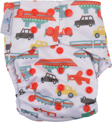 

BabyCenterIndia Reusable Cloth Diaper For Heavy Absorbency : Vehicle Design and White Color - M