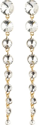 Jewels Galaxy Luxuria Yellow Gold Crystal Alloy Drops & Danglers