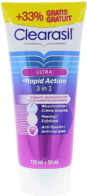 

Clearasil Ultra Rapid Action 3in1 Face Wash- 150ml + 50ml Face Wash(200 ml)