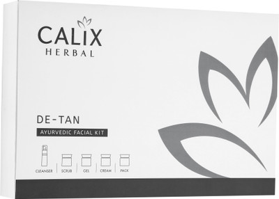

Calix Herbal De-Tan Ayurvedic Facial Kit Complexion Correcting Formula Enriched with Coconut and Aloevera 50 ml