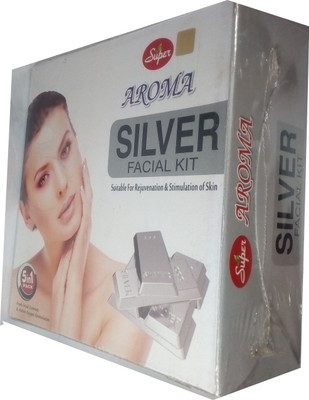 

Super Aroma Silver Facial Kit (5 in 1), Suitable for Rejuvenation & Stimulation of Skin 280 g(Set of 5)