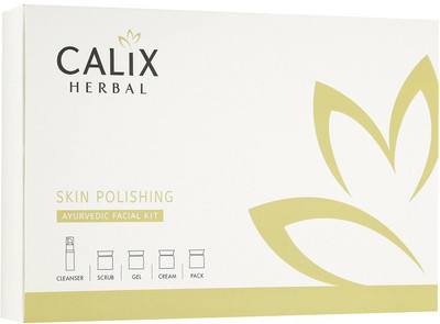 

Calix Herbal Skin Polishing Ayurvedic Facial Kit Instant Radiance Boosting Concept Enriched with Almond and Aloe Vera 50 g