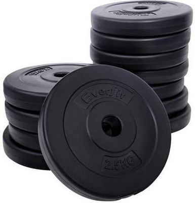

RIGHTWAY FITNESS BEST QUALITY UNBREAKABLE RUBBER PLATES PACK OF 2.5 KG 4 PLATES + 1 KG 4 PLATES Black Weight Plate(10 kg)