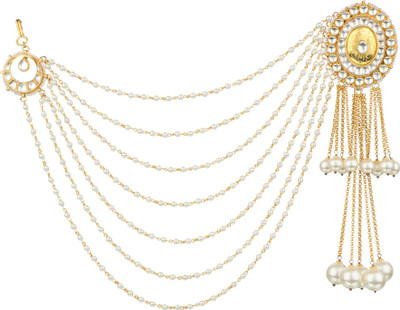 

Sri Shringarr Fashion Fancy Hair Accessory/Hair Brooch/Hair Jewellery for Women Hair Chain(Gold)