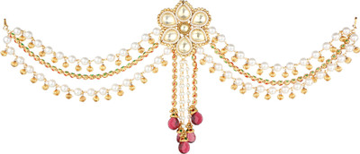 

Sri Shringarr Fashion Fancy Hair Accessory/Hair Brooch/Hair Jewellery for Women Hair Chain(Gold)