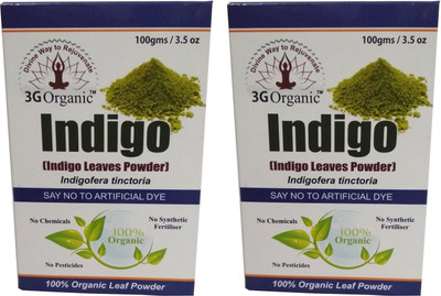 

3G Organic Indigo Hair Powder 100% Organic Black Color Combo Kit (200 Gms) Hair Color(Black)
