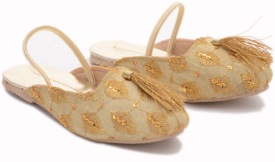 

Little Palz Girls Sling Back Flats(Gold